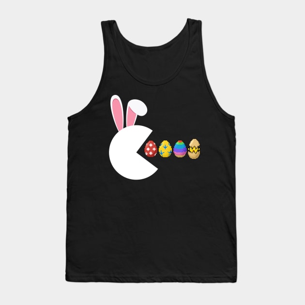 Funny Bunny Rabbit Gamer Gift Boys Teens Easter Eggs Easter Day Tank Top by Johner_Clerk_Design